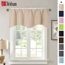 Shop for curtain valance box online at target. Window Valances For Basement Rod Pocket Blackout Valance Curtains 52 X 18 Short Curtain Valance Of Simple And Pure Decoration Style Beige Walmart Com Walmart Com