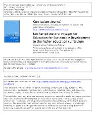 Pdf Uncharted Waters Voyages For Education For Sustainable