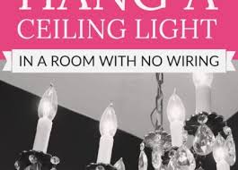 I want to add some type of lighting but do not want to start with opening walls & ceilings and then need to patch and paint them up. How To Hang A Chandelier In A Room Without Ceiling Light Wiring Hawk Hill