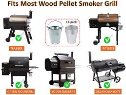 Pit boss wood pellet grill accessories. Buy Tin Dirp Bucket With 12 Pack Aluminum Grease Liners Replacment Part Hdw152 Bac407 For Z Grills Rec Tec Traeger Wood Pellet Grill Smoker Bbq Accessories Online In Vietnam B08jpq2qr6