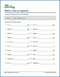 Grade 5 math worksheets challenge students to develop efficient ways to tackle these topics. Grade 5 Measurement Worksheets K5 Learning