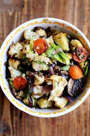 Roasted Cauliflower Brussel Sprouts Carrots Mushrooms And Onion Vegan Recipes Healthy Baked Veggies Healthy Recipes