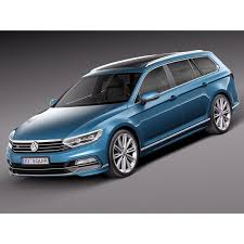 Volkswagen Passat Variant R Line 2015 3d Model Cgriver Volkswagen Passat Volkswagen Vw Passat