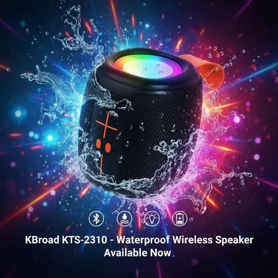 KTS-2310 Waterproof Bluetooth Speaker – Portable Wireless Outdoor Speaker  with Powerful Bass