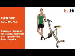 Exerpeutic Gold 500 Xls Klappbarer Heimtrainer Netfit Europe Youtube