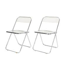 Plia By Giancarlo Piretti Acrylic And Chrome Folding Chairs Folding Chair Chair Chrome