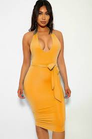 Black And Yellow Jersey Dress Womens Casual Solid Stretchy Jersey Dress Jersey Dress Stretch Dress Mustard Fashion