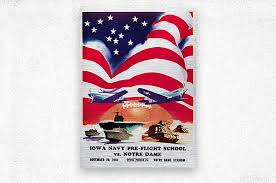 The title is a misdirection — it's not about the best teams; 1943 Notre Dame Vs Iowa Pre Flight Row One Brand
