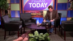 Ron Swanson Answering Phone Call On Tv Parks N Rec Ron Swanson Parks And Recs