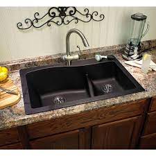 Your all desires can be fulfilled by visiting the home depot. Swan Drop In Undermount Granite 33 In 1 Hole 60 40 Double Bowl Kitchen Sink In Nero Qz03322ls 077 The Home Depot Double Bowl Kitchen Sink Drop In Kitchen Sink Kitchen Sink