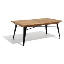 table extensible fabrik noir et naturel 6 8 personnes gifi 406183x table extensible table extensible