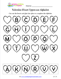In this letter b worksheet, students are given 8 words at the bottom of the page to cut and paste into boxes only if. Valentine Heart Uppercase Alphabet Cut Paste Valentine Worksheets