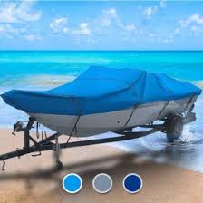 It comes with adjustable straps with an elastic cord sewn on the hem to provide a tight and customizable fit. Boat Covers Custom Fit Pontoon T Top Slip On Support Systems Boatid Com