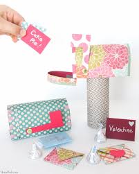 Creative valentine cards kids can make. Valentine Papercraft Free Printable Mailbox Mini Valentine S Day Cards Bren Did