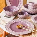 Amazon.com | PQWADCBVGX Dinner Plates Palace Style Lace ...