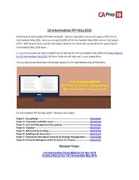 Ca Intermediate Rtp May 2018