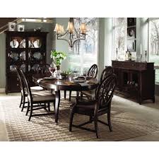 It is one of ou most flexible tables, expanding from a 42 inch square to an 82 inch rectangular when using the two leaves. Kincaid Alston Solid Wood Oval Leg Table Dining Room Set With Leather Chairs By Dining Rooms Outlet
