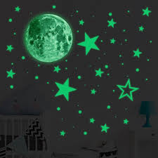 Glow In The Dark Stickers Glowing Moon Stars Dots For Ceiling And Wall Decals For Kids Room Boys Girls Bedro In 2020 Kids Wall Decals Children Room Boy Diy Wall Decals