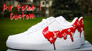 Nike Air Force 1 S Lv Supreme Custom Lv X Supreme Nike Air Force Nike Air Force 1s Nike Air