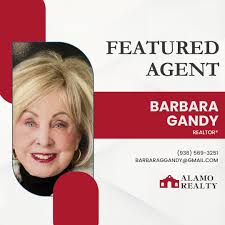 Meet Barbara Gandy, one of our experienced and expert agents at Alamo  Realty! 🌟 Originally from Abilene, Barbara loves meeting new people and  building lasting friendships. Her favorite local spot? The Fredonia