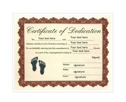 This free graduation certificate template has a classic and elegant design. 50 Free Baby Dedication Certificate Templates Printabletemplates