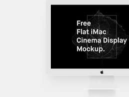 Free Flat Imac Mockup Cinema Display Web Design Mockup Web Design Resources
