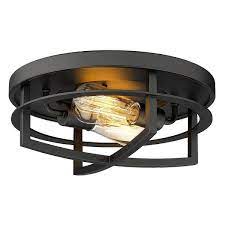 Check out our industrial flush ceiling light selection for the very best in unique or custom, handmade pieces from our lighting shops. Femila Industrial Ceiling Light 13 2 Light In Antique Black Metal Finish Flush Mount Lights Overstock 32006989