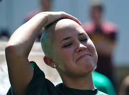 Bradley students shave their heads for kids with cancer