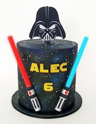Star Wars Cake Light Up Sabers Darth Vader Star Wars Birthday Cake Star Wars Cake Star Wars Cake Toppers