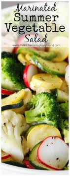 Marinated Summer Vegetable Salad Zucchini Yellow Summer Squash Broccoli Cauliflower Fresh Mus Vegetable Salad Marinated Vegetable Salads Summer Vegetable