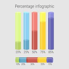 Percentage Bar Infographic Chart Vector Illustration