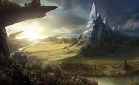 Tall Mountain Peak Hd Wallpaper Fantasy Landscape Landscape Wallpaper Fantasy Art Landscapes
