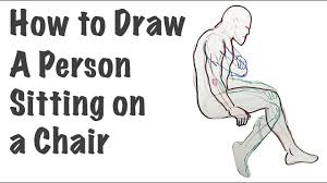 How do you draw a man easy? How To Draw A Person Sitting On A Chair With Instruction Youtube