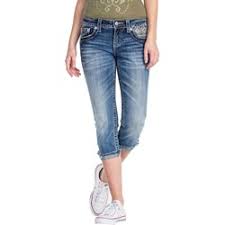 Miss Me Womens Mid Rise Capri Jeans Mp8600p4