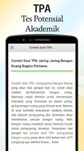 Maybe you would like to learn more about one of these? Tpa Tes Potensial Akademik Pour Android Telechargez L Apk