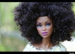 Black Barbie Styling Head Natural Hair Barbie Gets An Afro For The Holidays Natural Hair Doll Natural Hair Styles Halo Hair