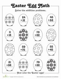 Add An Egg Worksheet Education Com Easter Worksheets 1st Grade Math Homeschool Math