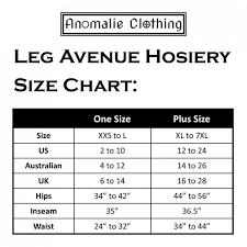 Avenue Tights Size Chart