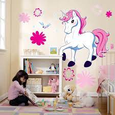 adorable unicorn bedroom duvar