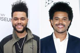 Abel going for the plastic surgery ken doll handsome squidward look. The Weeknd Looks Unrecognizable With New Facial Hair People Com