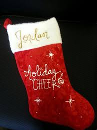 Custom Stockings Fun And Simple Buy A Stocking From The Dollar Store And Decorat Christmas Stockings Diy Christmas Stocking Decorations Decorated Stockings