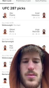 UFC 287 picks 💰#ufcpicks #ufcpredictions #ufc287 #adesanyavspereira  #raulrosasjr #fyp #trending