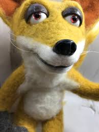 Fox Nelson is the Main Character of the Series Mongrels , Needle Felted Toy  , Halloween , Gift , Interior Toy , Handwork Original ,decor