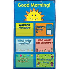 Really Good Stuff 904134 Good Morning Day Starter Pocket Chart