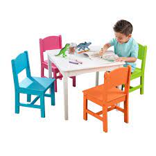Our kidkraft star table and 2 chair set is the ideal place for homework, games or arts and crafts. Kidkraft Nantucket Table 4 Chair Set Bright Walmart Com Walmart Com