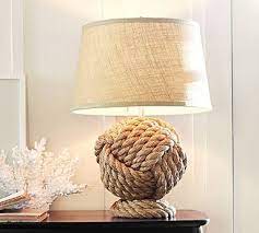 $17.99 made of plastic, metal and rope with a fabric shade Rope Knot Table Lamp Base Rope Table Lamps Rope Lamp Table Lamp Base