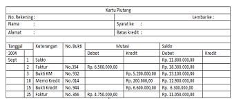 3182020 buku besar utang usaha d. Contoh Kartu Utang Cara Golden