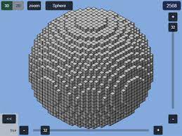 Here's the 3d projection of the ten layer design: Plotz Minecraft Sphere Generator