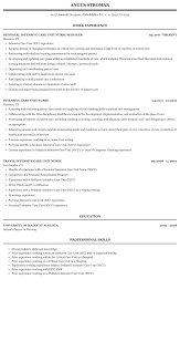 Intensive Care Unit Nurse Resume Sample Mintresume