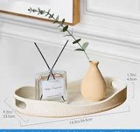 Amazon.com: Beige Travertine Marble Serving Tray with ...